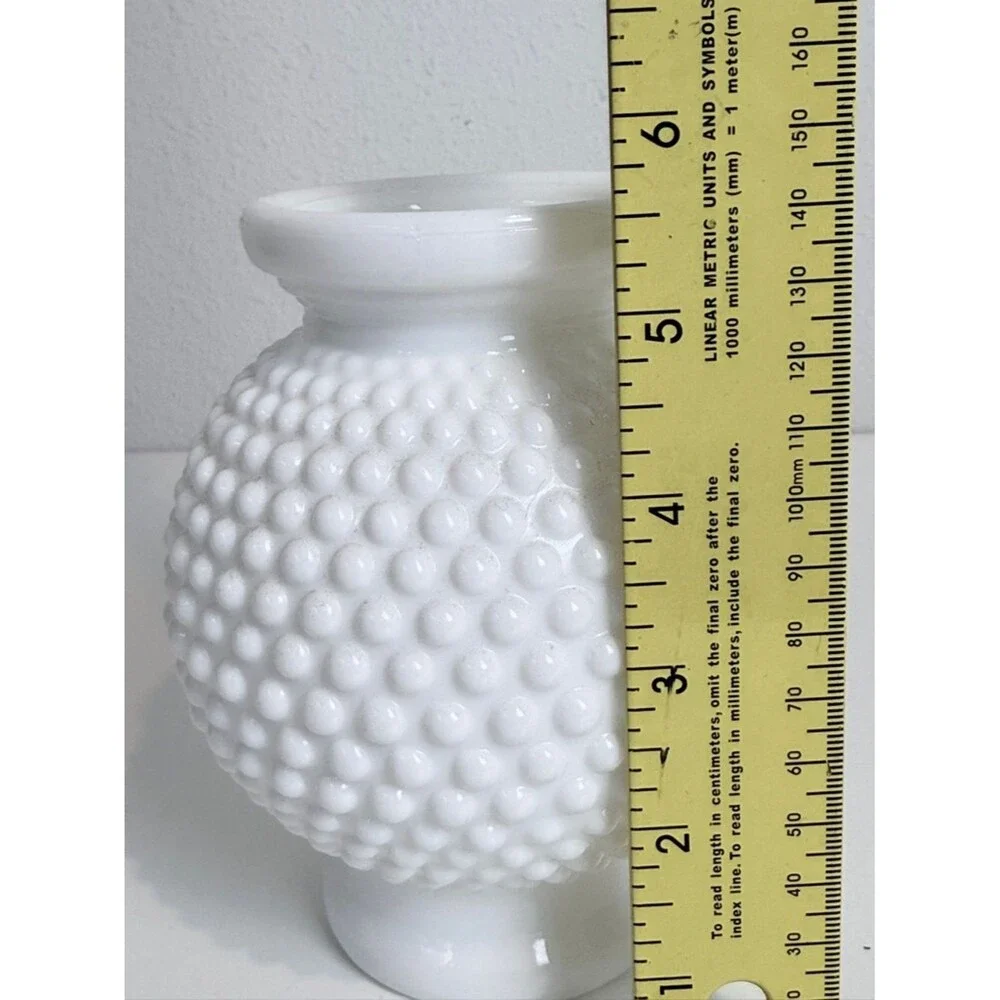 Vintage Westmoreland White Hobnail Milk Glass Vase